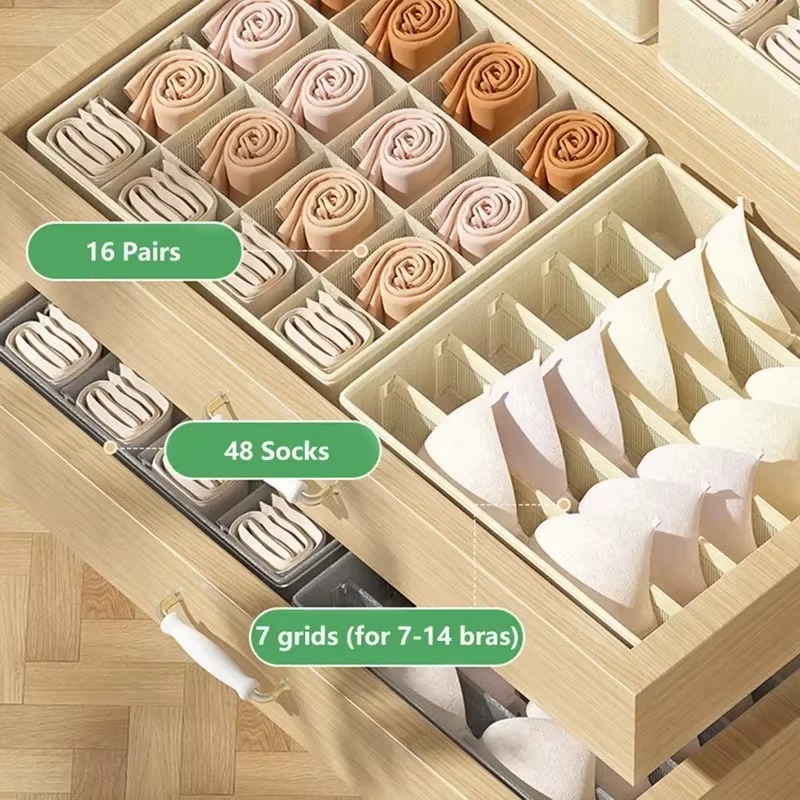 1-2Pcs Non-woven Fabric Underw - Sock Organizer Tray incelemesi ve fiyatı