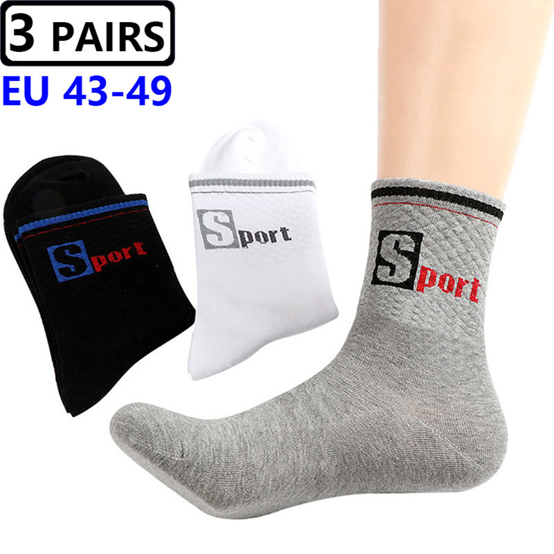 3 Pairs/Pack Big Large Socks E - Cotton Crew Sock Pack incelemesi ve fiyatı