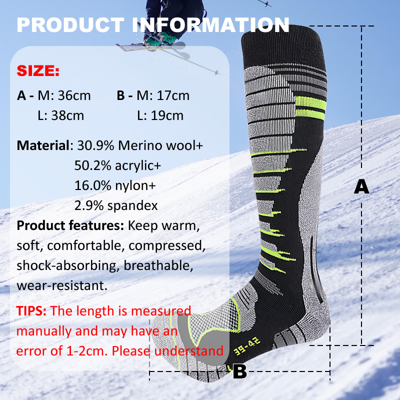 Merino Wool Ski Socks Cold Wea - Thermal Sock Winter incelemesi ve fiyatı