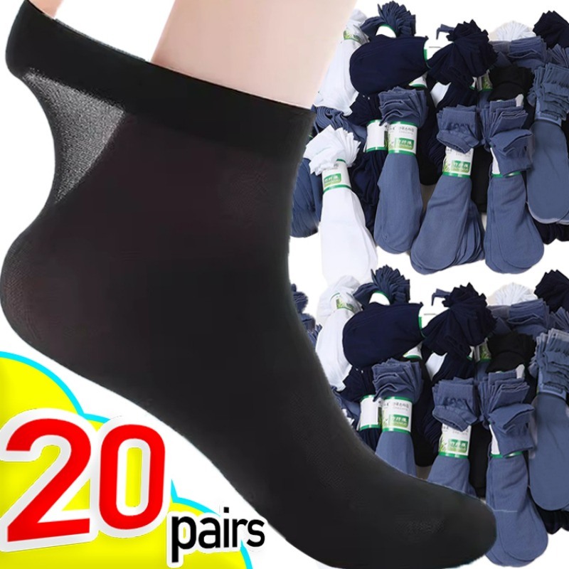 HOT  2026  10/20pairs Men Ice  - Silk Sock Bamboo incelemesi ve fiyatı