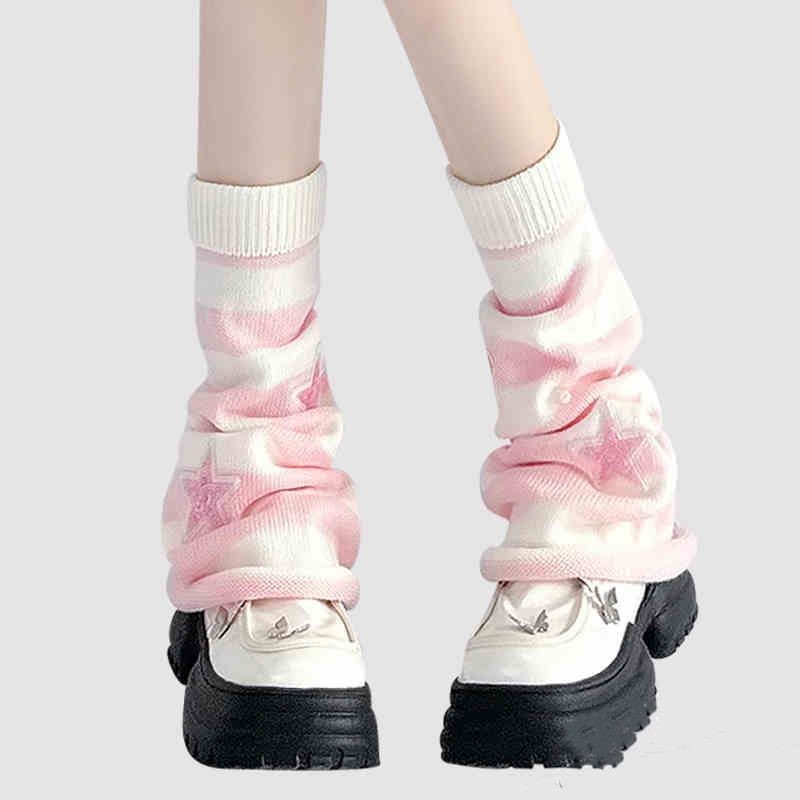 Y2K Striped Leg Warmers Star R - Boot Sock Slouchy incelemesi ve fiyatı