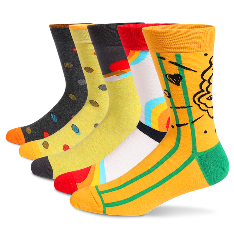 5Pairs Mens Fun Dress Socks, P - Cotton Crew Sock Pack incelemesi ve fiyatı