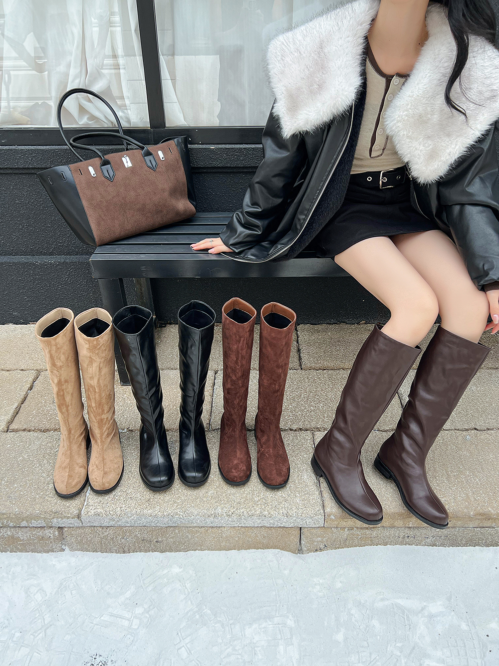 Fashion Women Knee Boots Flock - Knee High Sock Women incelemesi ve fiyatı