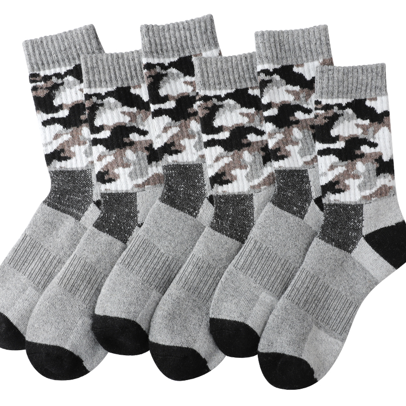 4Pairs Thick Gray Camouflage S - Wool Hiking Sock incelemesi ve fiyatı