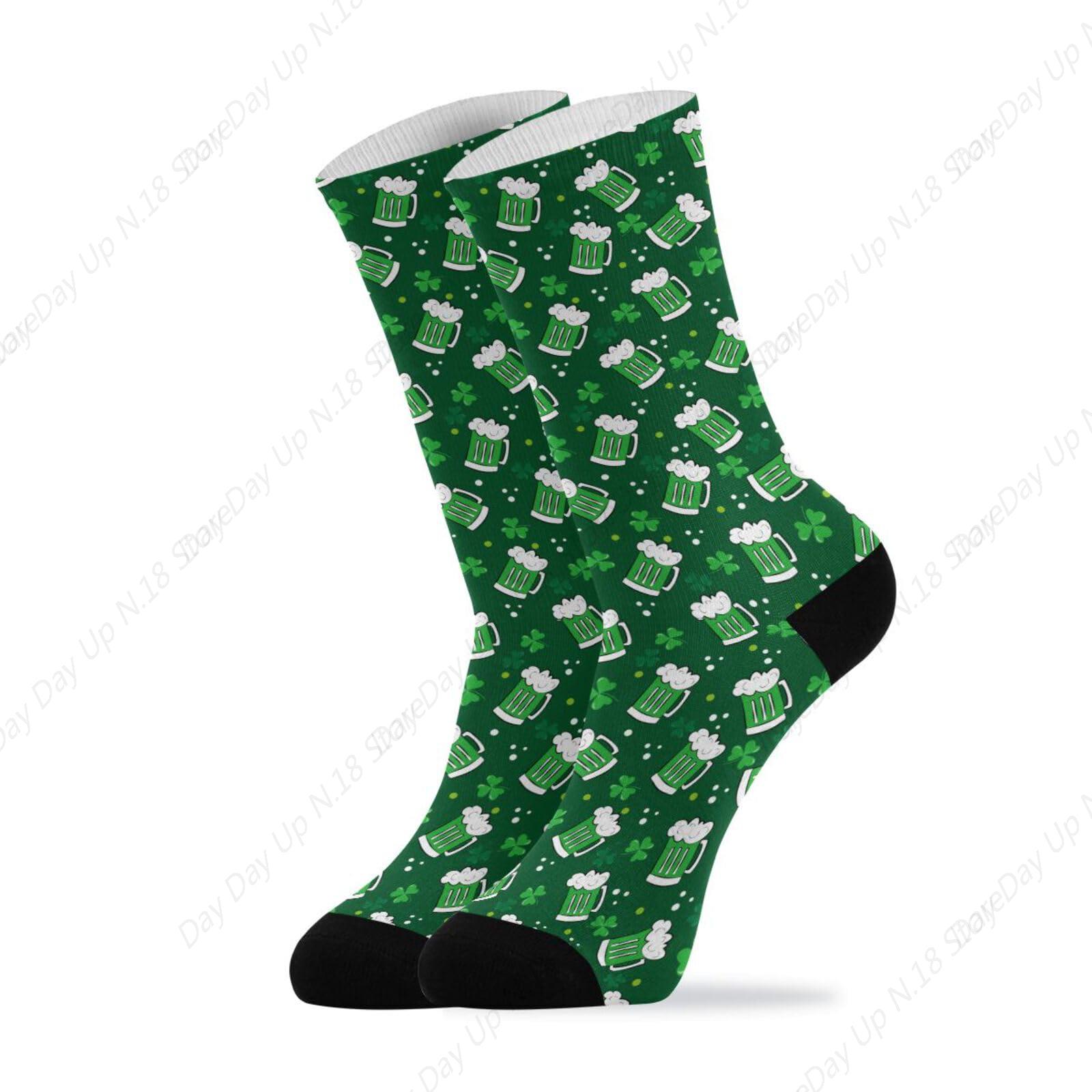 Green Clover Leaf Beer St. Pat - Cotton Crew Sock Pack incelemesi ve fiyatı