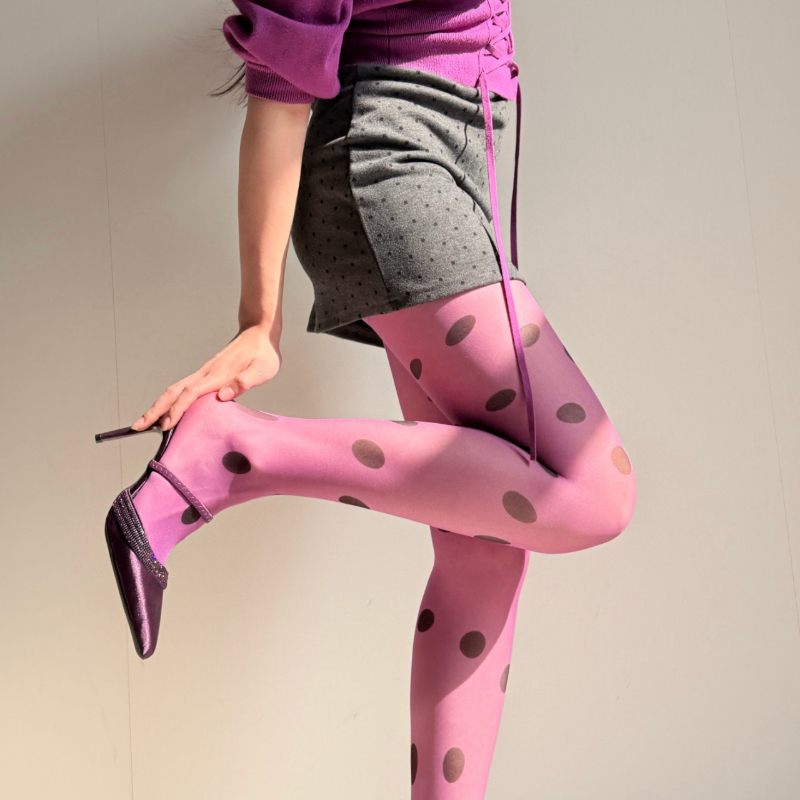 Retro Polka Dot Sheer Tights f - Tights Pantyhose Sheer incelemesi ve fiyatı