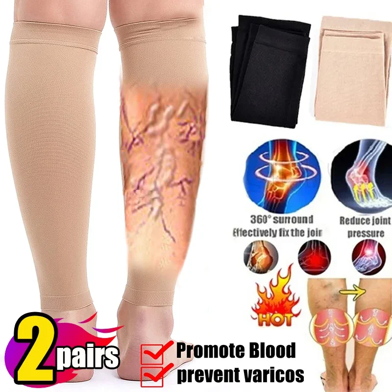1/2Pairs Varicose Vein Medical - Compression Sleeve Calf incelemesi ve fiyatı