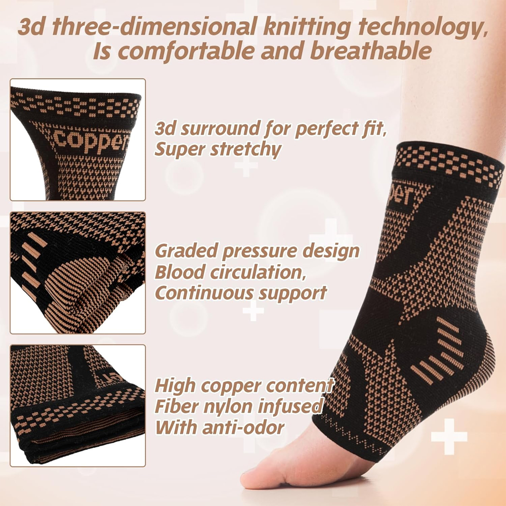 2PCS Copper Ankle Brace Suppor - Ankle Brace Sock incelemesi ve fiyatı