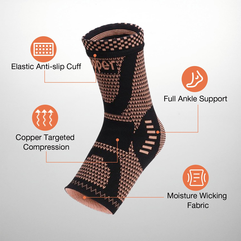 2PCS Copper Ankle Brace Suppor - Ankle Brace Sock incelemesi ve fiyatı