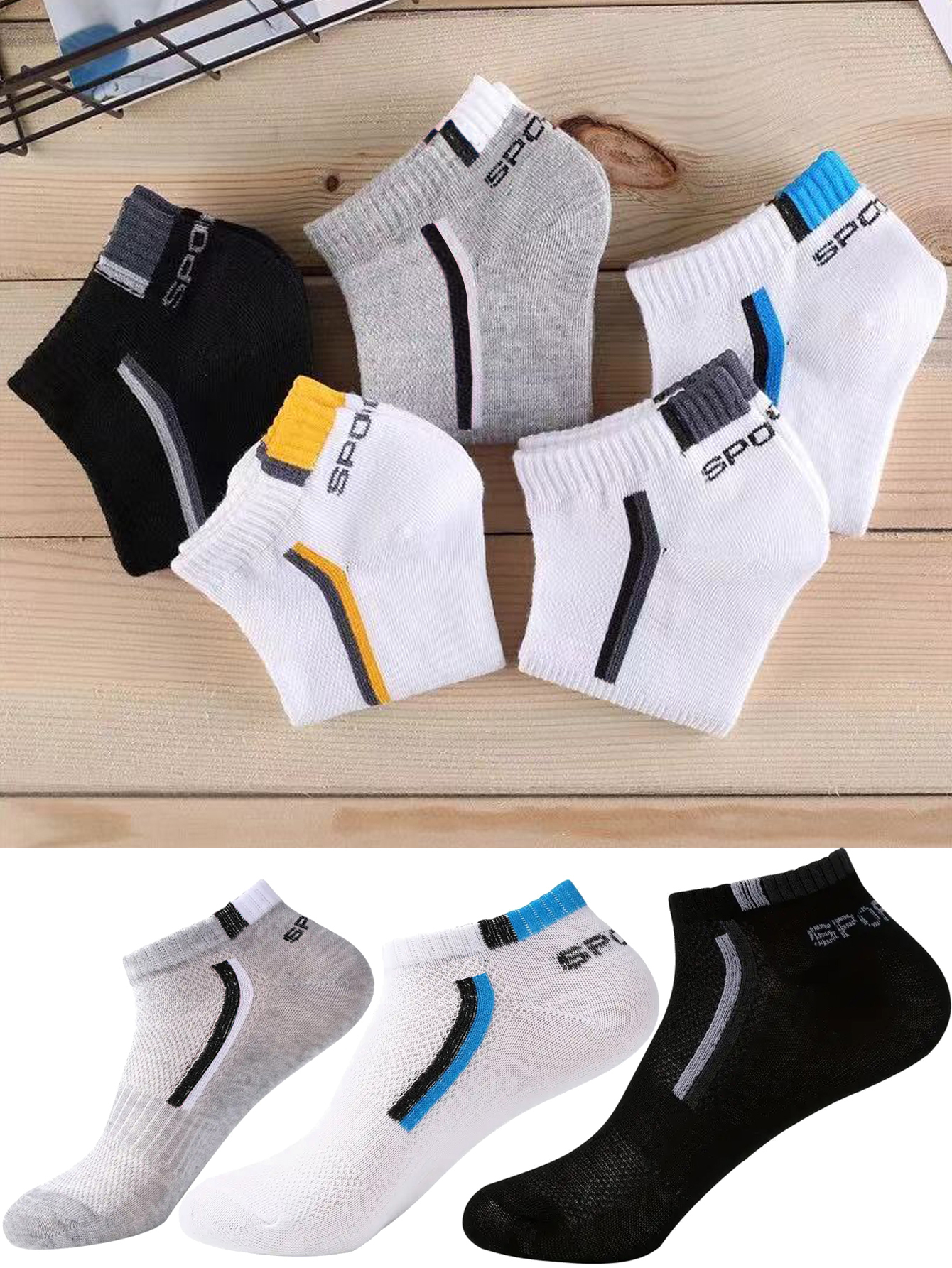5/10/40Pair Men's Anti-Slip An - Ankle Sock Low Cut incelemesi ve fiyatı