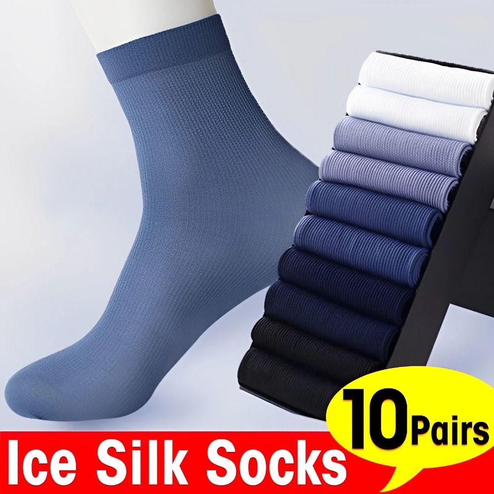 10Pairs Fashion Breathable Men - Silk Sock Bamboo incelemesi ve fiyatı