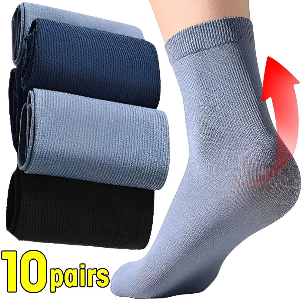 10Pairs Fashion Breathable Men - Silk Sock Bamboo incelemesi ve fiyatı