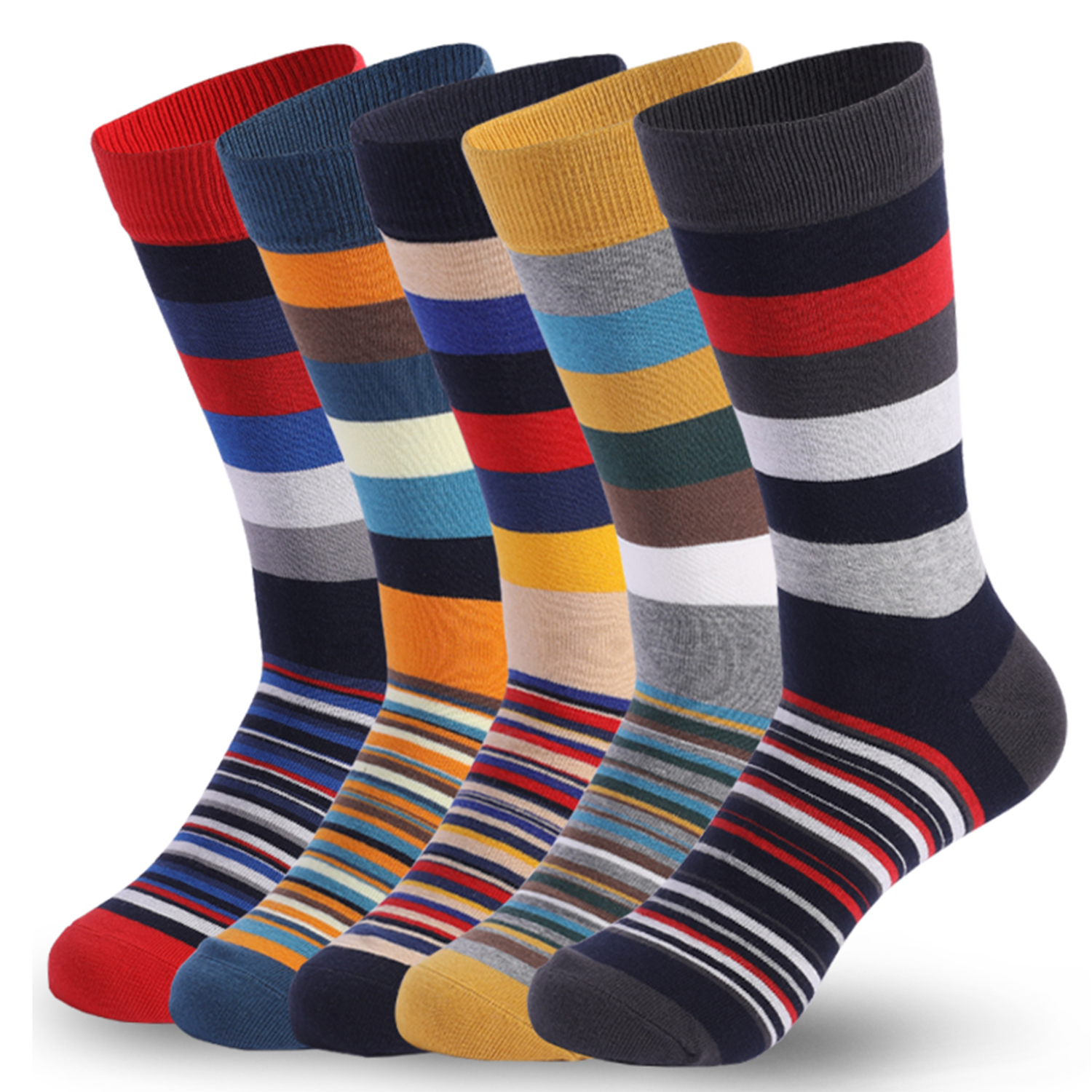 5Pairs Mens Fun Dress Socks, P - Cotton Crew Sock Pack incelemesi ve fiyatı