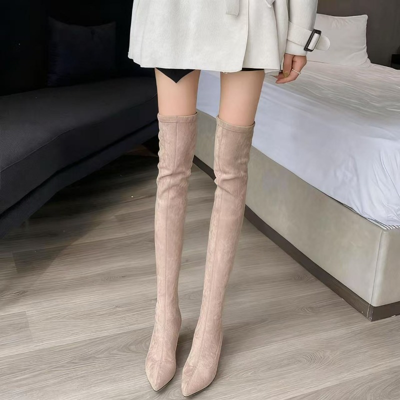 Sexy Women's Boots Pointed Toe - Knee High Sock Women incelemesi ve fiyatı