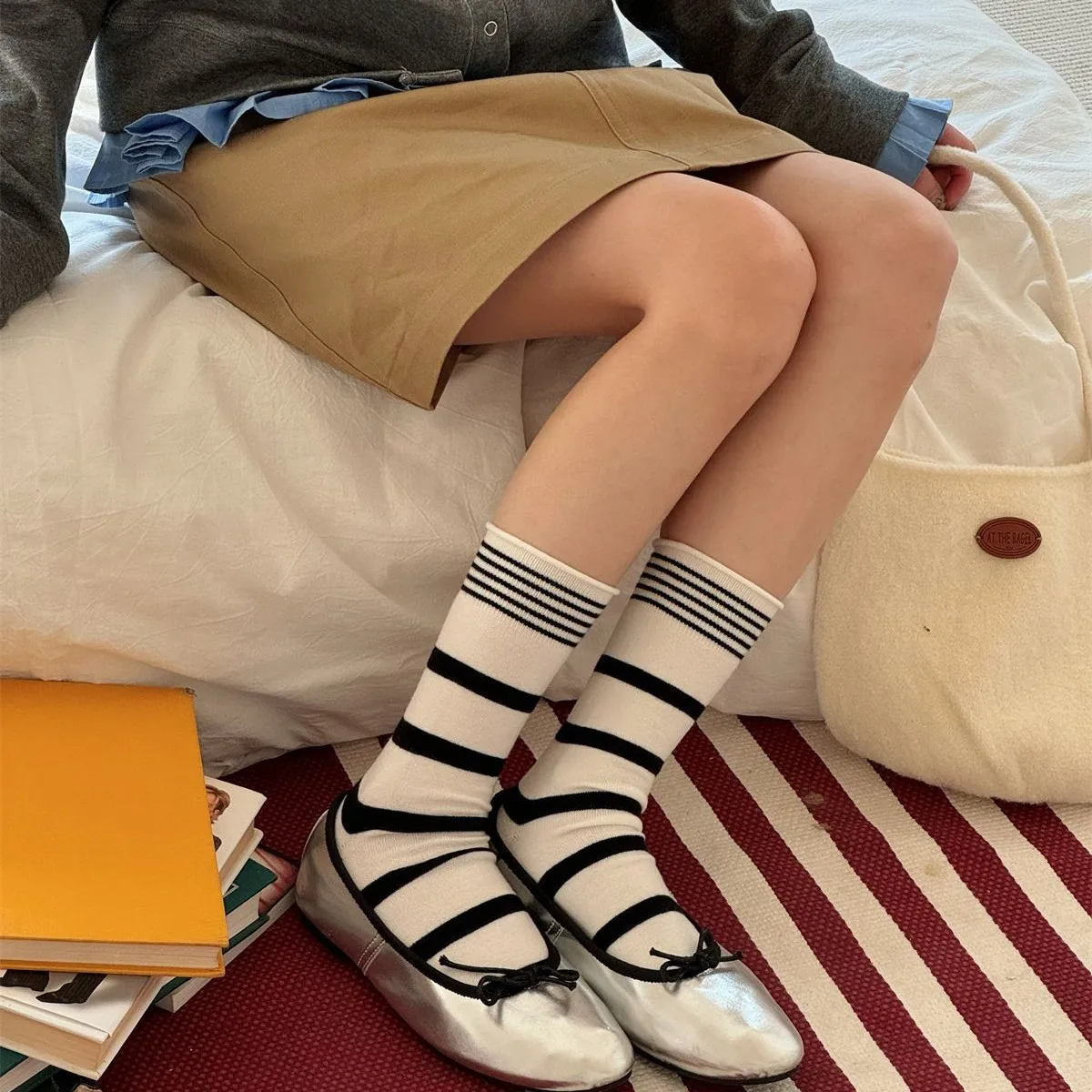 Korean Winter Striped Wool Sil - Silk Sock Bamboo incelemesi ve fiyatı