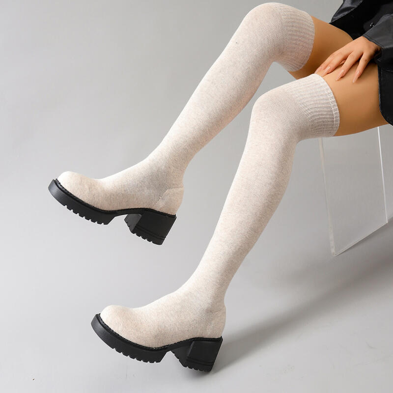 Chunky Platform Over The Knee  - Knee High Sock Women incelemesi ve fiyatı