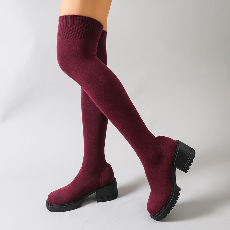 Chunky Platform Over The Knee  - Knee High Sock Women incelemesi ve fiyatı