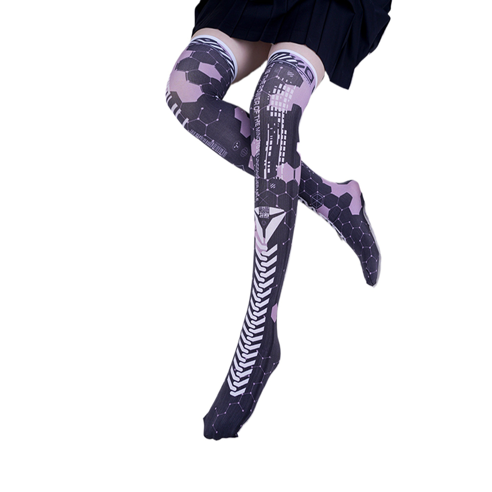 Anime Game Robot AI Mech Stock - Knee High Sock Women incelemesi ve fiyatı