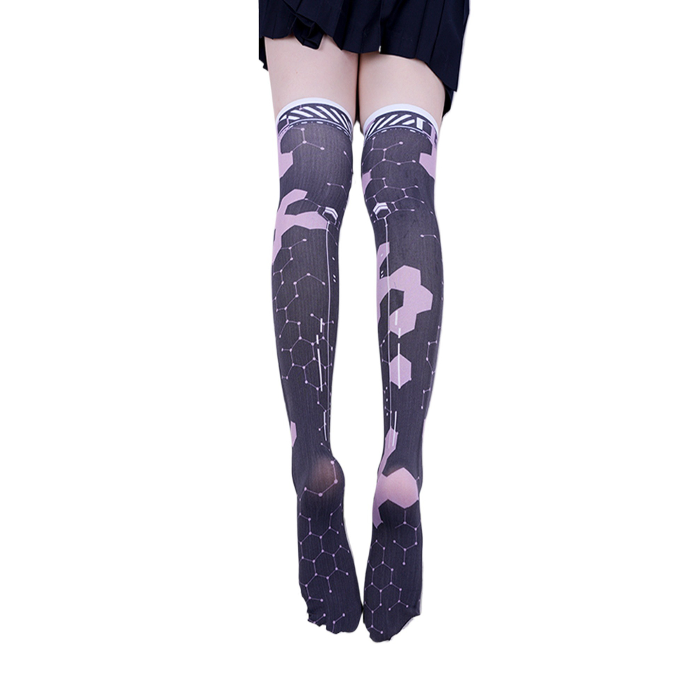 Anime Game Robot AI Mech Stock - Knee High Sock Women incelemesi ve fiyatı
