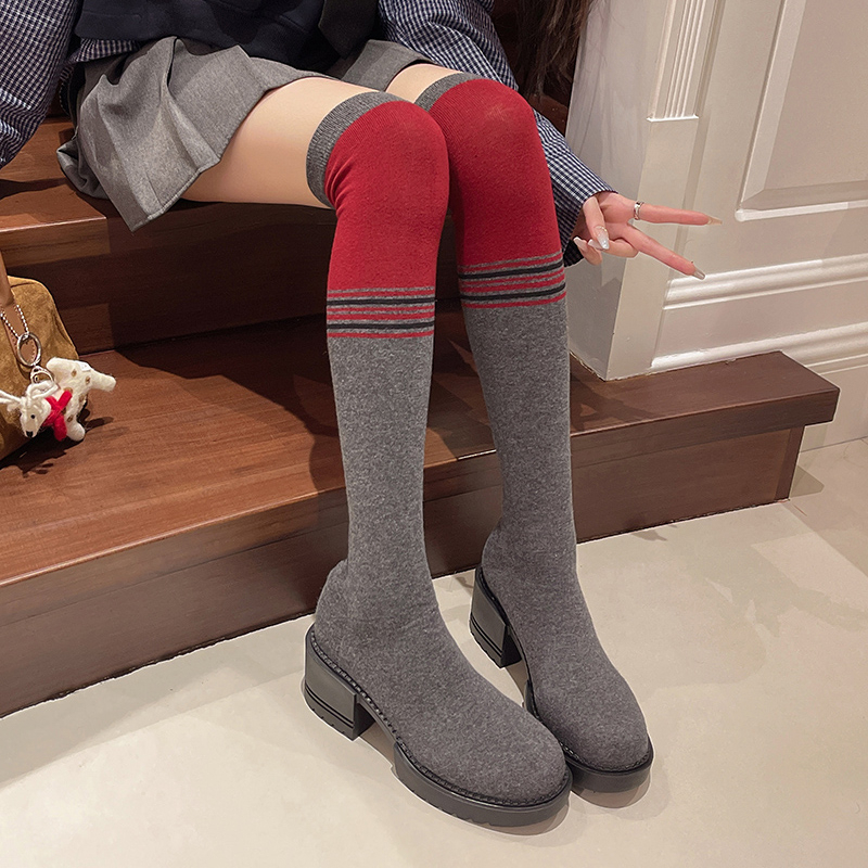 2025 New Women's Shoes High Bo - Knee High Sock Women incelemesi ve fiyatı