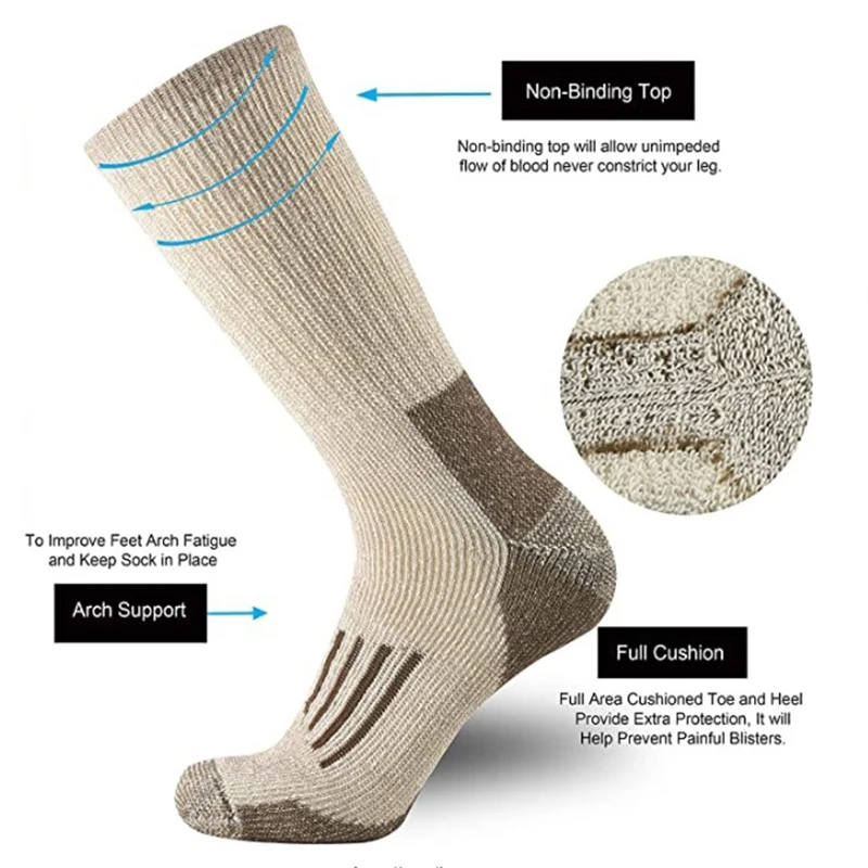 80% Wool Socks Thicken Warm Hi - Wool Hiking Sock incelemesi ve fiyatı