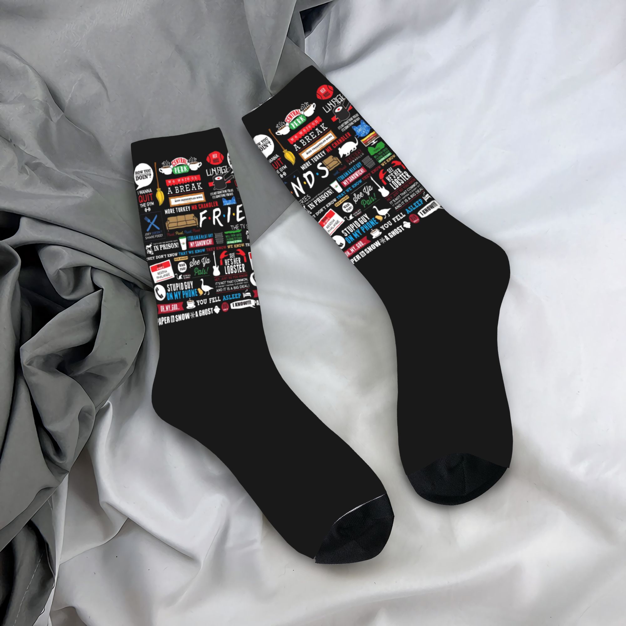 Custom Cute Funny TV Show Frie - No Show Sock Women incelemesi ve fiyatı